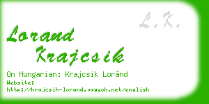lorand krajcsik business card